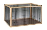 Iris 301527  MS-126D Wood  Wire Pen with Plastic Floor Tray 46 x 25