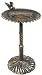 Oakland Living 5065AB Antique Bronze Sunflower Design Aluminum Birdbath