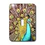 Birds - Colorful Peacock - Light Switch Covers - single toggle switch