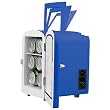 BLUE MINI FRIDGE COOLER WARMER FOR CAR, OFFICE, HOME