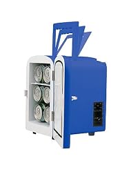 BLUE MINI FRIDGE COOLER WARMER FOR CAR, OFFICE, HOME