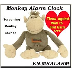 Monkey Plush Throw Alarm Clock