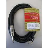HOSA SPEAKER CABLE, JUMBO 1/4" PHONE - BANANA PLUG 14AWG x2, 10 ft. (Discontinued by Manufacturer)