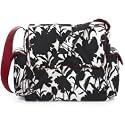 Black/White/Red Floral Messenger Diaper Bag