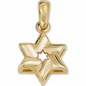 14Kt Yellow Gold Judaica Star of David Pendant