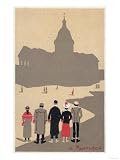 Discover More - Click Here! 41T9QkB0JsL. SL160 Le Pantheon Art Deco Scene Paris, France Giclee Poster Print, 24x32