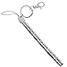 Leegoal Rhinestone Crystal Bling Wrist Strap Key Chain (Silver)