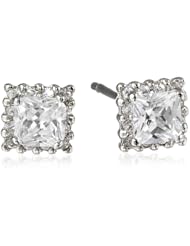 Betsey Johnson "Cz" Cubic Zirconia Square Stud Earrings