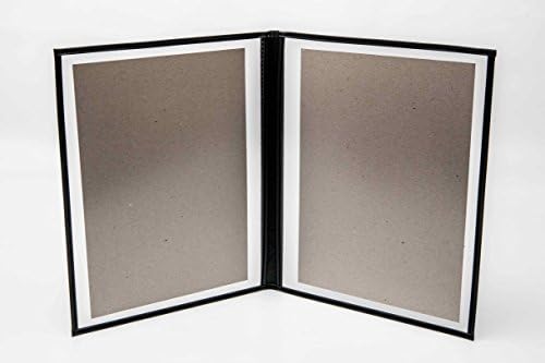 Double Fold Menu Cover - 8.5" x 11" - 4 Views - Black (10-Pack) *Restaurant Quality*