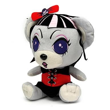 41T9T7sDKwL Goth Teddy Violet Swear Bear Talking Plush