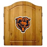 Imperial Chicago Bears Licensed Solid Pine Cabinet and Bristle Dartboard Set