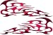 Full Color Reflective Inferno Pink Tribal Motorcycle Gas Tank Flame Decals