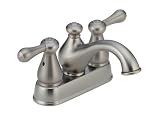 Delta 2578SS-278SS Leland Double-Handle Centerset Lavatory Faucet with Metal Pop-Up, Stainless