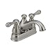 Delta 2578SS-278SS Leland Double-Handle Centerset Lavatory Faucet with Metal Pop-Up, Stainless