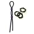 Doc Johnson Silicone Cock Ties 1 Cock Tie and 1 Cock And Ball Tie Black Adult Sex Toy Kit