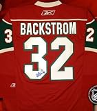 Niklas Backstrom Signed Minnesota Wild Red Reebok Premier Jersey