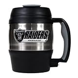 NFL Oakland Raiders 52-Ounce Stainless Steel Macho Travel Mug with Bottle Opener