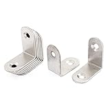 uxcell アングルブラケット ステンレス鋼製シルバートーン 30 x 30 x 15mm 8個入り