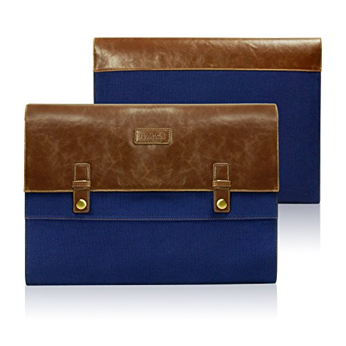 Lavievert 13-13.3 Inch Macbook Air/ MacBook Pro Retina Ultrabook Netbook Bag Laptop and Tablet Briefcase Canvas Leather Sleeve Carrying Protector Organizer Cover Compatible with Most 11.6-Inch Laptop
