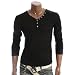 Doublju Mens Button Point V-neck T-shirts (D04)