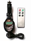 In Car 4-in-1 MP3 Wireless Modulator/FM Transmitter for SD Card, USB Pen (Flash) Drive and MP3 players (like iPods). Black with Remote Control