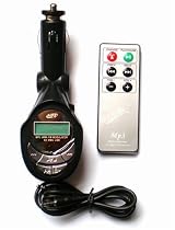 In Car 4-in-1 MP3 Wireless Modulator/FM Transmitter for SD Card, USB Pen (Flash) Drive and MP3 players (like iPods). Black with Remote Control