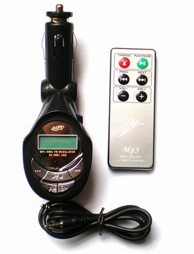 In Car 4-in-1 Mp3 Wireless Modulator/fm Transmitter for Sd Card, USB Pen (Flash) Drive and Mp3 Players (Like Ipod). Black with Remote Control.