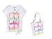 Aeropostale Womens; Juniors Aero Surf Side-Tie Graphic T Shirt Coordinated with Aero's Island View Shades Tote and Matching Aero Cool Shades Cami; Camisole Size Large (L)