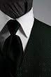 Tuxedo Vest - Venetian Collection Hunter with Coordinating Windsor Band Tie