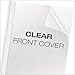 Oxford 58804 Premium Paper Clear Front Cover, 3 Fasteners, Letter, White, Box of 25 (58804EE)