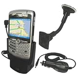 RIM BlackBerry 8300 Curve PDA Car Windshield Mount Holder with Car Charger Aadapter