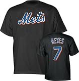 Jose Reyes Black Majestic Player Name and Number New York Mets Youth T-Shirt