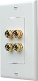 Niles Audio 4-post Wall Outlets for Speaker Wires white