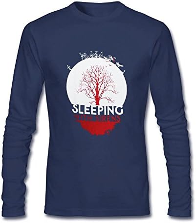 XersM Men's Sleeping With Sirens Logo Long Sleeve T shirts Royal Blue XXXL