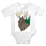 Baby clothes with antler, moose, animal