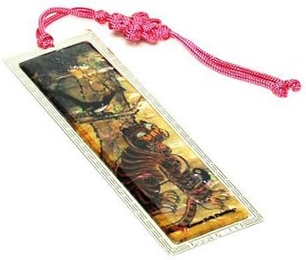 DRBM5 Bookmark, handmade mother of pearl gift, tiger