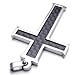 KONOV Carbon Fiber Stainless Steel Mens Cross Necklace Pendant, Black Silver, 24 inch Chain