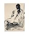 Femme Se Reposant By Qu Lei Lei. Art Print On Plaque Mounted. 11.01 Inches Width By 15.17 Inches Height. Highest Quality Art Poster Print