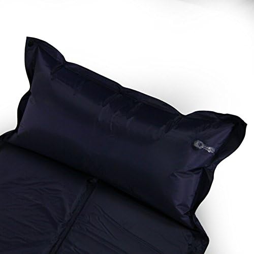 DROIEE® Self Inflate Air Mattress Pad Bed with Built-In Pillow Camping Hiking Picnic Outing Sleeping(Navy Blue)
