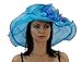 Lady Lou Two Tone Organza Derby Hat with Ruffles