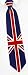 Union Jack Tie by Fun Ties - Blue Microfiber
