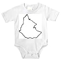Onesie with Africa, map, "black and white", Ethiopia, outline, area, geograpy, region, land