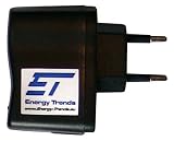 Produkt-Bild: USB Netzteil Ladeger&auml;t f&uuml;r die Steckdose f&uuml;r Solarladeger&auml;t ET-1 und Solarlader ET-3000 (offizielles Zubeh&ouml;r), schwarz, 100-240 V AC, 500mA