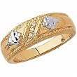 Two Tone Fashionable Men's Diamond Wedding Band