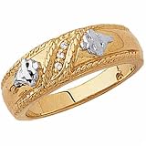 Two Tone Fashionable Men's Diamond Wedding Band