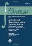 Analysis and geometry of metric measure spaces : lecture notes of the 50th Séminaire de Mathématiques supérieures (SMS), Montréal, 2011