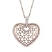 C.Z. Puffed Heart Fashion Rose Plated (.925) S/S Pendant (Holiday Special) WOW Get extra 30% off and Free Shipping when you add this item to your shopping cart