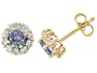 2.25 cttw 14K Yellow Gold Plated 925 Sterling Silver and Genuine Round Mystic Topaz Earrings - Gold Plated Silver