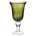 Bubble Glass Water Goblets Set of 4- Olive Shades