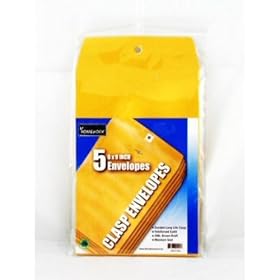 New-Clasp Envelopes - 6 x 9 - 5 Count/Pack Case Pack 48 - 527814